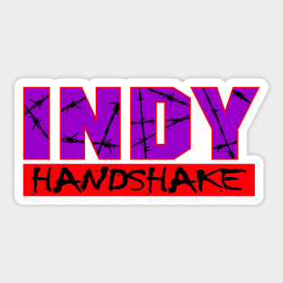 Extreme Indy Handshake Purple Logo Sticker